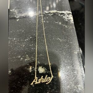 Aurate Gold Script Name Necklace - Ashley